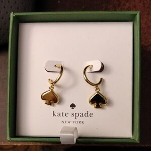 Kate Spade Gold Plated Spade Charm Earrings